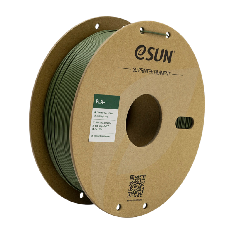 Філамент (пластик) для 3D принтера eSUN ePLA+ 1кг, 1.75мм, олива зелена (PLA+P175OG1)